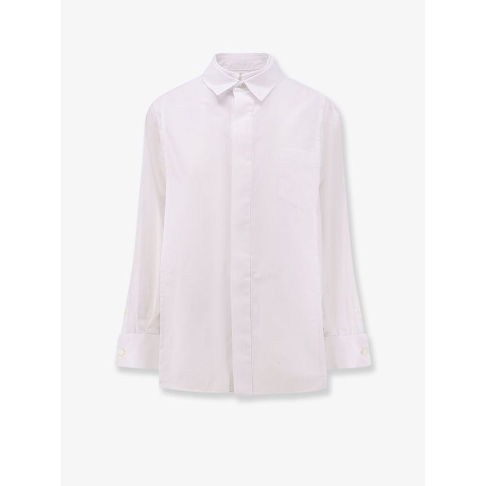 Sacai Women Poplin Shirt With Front Panel